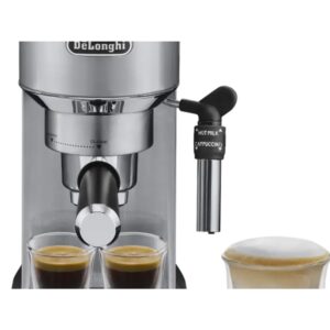 Cafetera Express - De'Longhi EC685.M, 15 bar, 1300 W, Thermoblock, Plata, para Espresso y Cappuccino