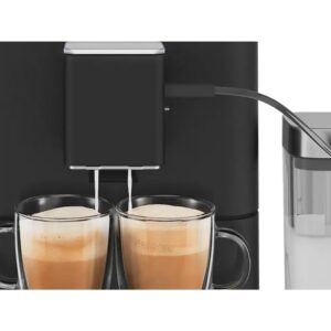 Cafetera Express - KitchenAid 5KES8557EBK, 15 bar, 1450 W, Plata/Negro, para Espresso y Cappuccino