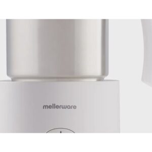 Espumador de Leche - MELLERWARE, 600 W, Capacidad 250 ml, Blanco, para Café y Cappuccino